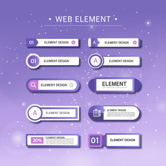 Ultra Violet PANTONE color type design elements
