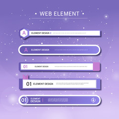 Ultra Violet PANTONE color type design elements