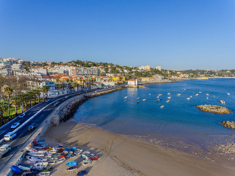 Vista Panor&acirc;mica da Vila de Pa&ccedil;o de Arcos em Portugal