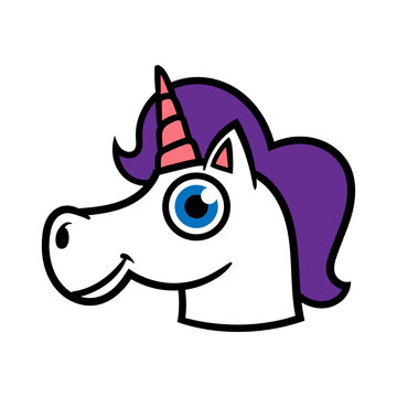 Cartoon Unicorn Head