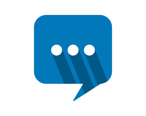 blue chat talk conversation icon image logo symbol icon