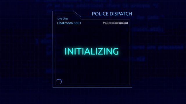 Online Police Dispatch Chatroom Graphics - Initializing Interface