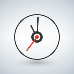 Clock icon , Vector illustration flat design.