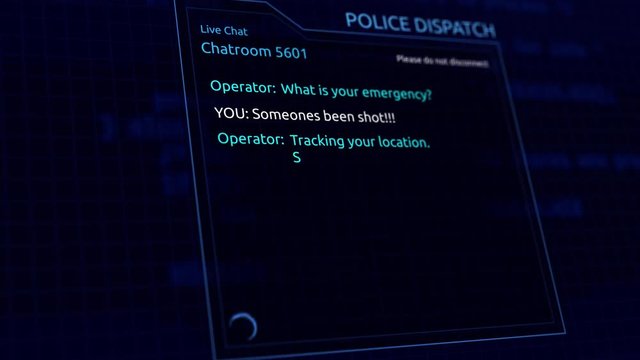 Online Police Dispatch Chatroom Graphics - Someone's been shot! ALT