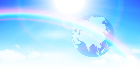 空　地球　エコ　背景