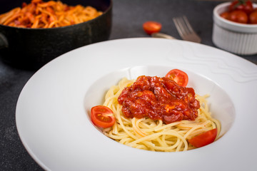 Spaghetti with sauce