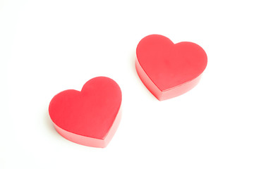 ハートマーク　明るいパターン　白色背景