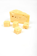 Cheese isolated on white background