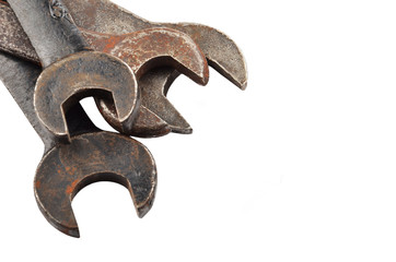 Old rusty wrench