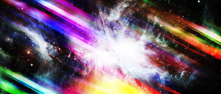 Colorful motion with star on abstract background. Elements of this image furnished by NASA.