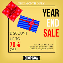 Year End Sale Discount Retail Flyer Poster