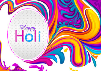 Fototapeta na wymiar Colorful Traditional Holi background for festival of colors of India
