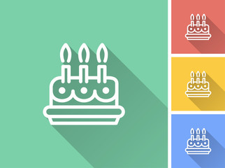 Cake - vector icon.