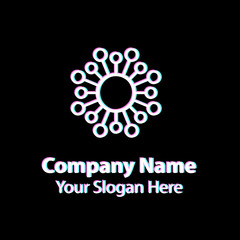 Fototapeta premium Abstract logo design, circle vector logo design