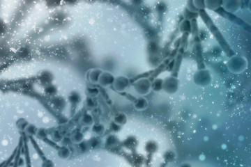 3d render of dna structure, abstract background
