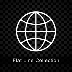 globe icon on checkered background