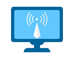 blue technology monitor monitor computer laptop gadget technology image vector icon
