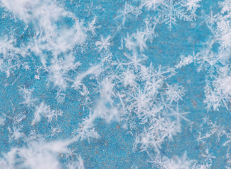 snowflakes on a blue background