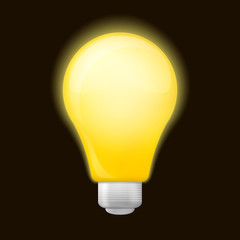 Yellow light bulb