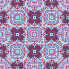 Vector seamless pattern ethnic style background. Vintage decorative texture for wallpapers, backgrounds and page fill. Indian, arabic motive.