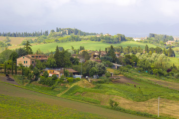 Fototapeta na wymiar typical tuscan landscape in spring time