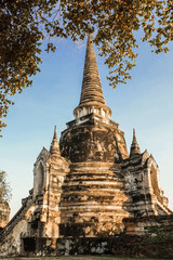 Obraz premium Ayutthaya historical park ancient kingdom wat Phra si sanphet