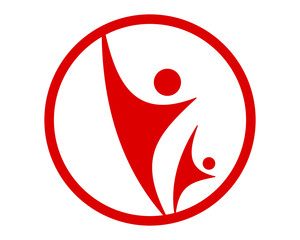 red figure icon image vector icon logo symbol