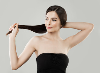 Fototapeta premium Young Perfect Woman with Long Hair. Haircare Concept