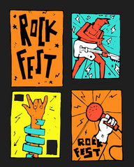 Obraz premium Rock music festival poster