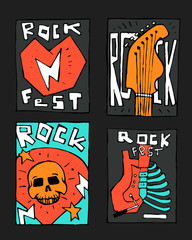 Rock music festival poster - 190340959