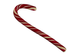 Holiday candy cane isolated on white background