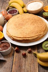 homemade crepe and fruit