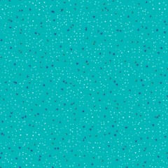 Blue geometric seamless pattern with randomly spaced stars