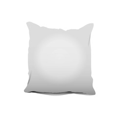 Blank white square pillow / cushion vector illustration