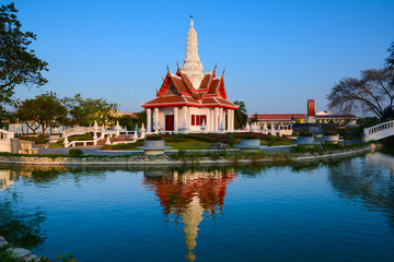 Fototapeta premium This Landmark building is City pillar of Phetchaburi province, Thailand. (Worship place)