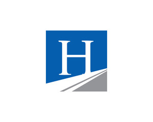h letter stripe logo