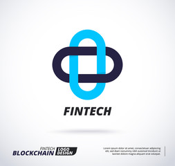 Modern logo concept for Business technology and finch industry.
