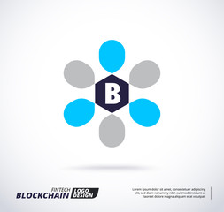 Modern logo concept for Business technology and finch industry.