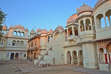 Fototapeta na wymiar Hindu Gherka temple (close to Morarka Haveli) in Nawalgarh, Shekhawati, Rajasthan, India