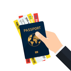 Boarding Pass and Passport in hand.