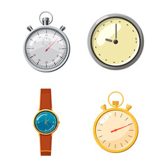 Watch icon set, cartoon style