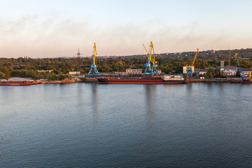 Landscape with River Port
