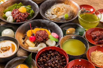 代表的な和スイーツ　traditional Japanese Sweet taste desert
