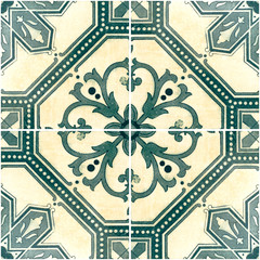 Traditional Portuguese glazed tiles