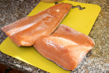 fillets of wild salmon