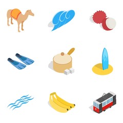 Istambul icons set, isometric style