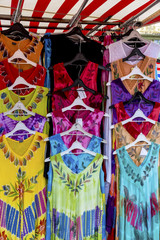 Fototapeta na wymiar colorful summer dresses assortment