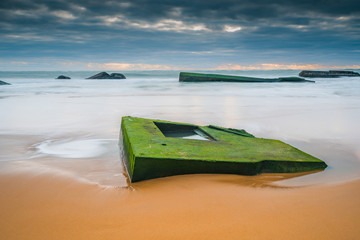 Abandoned bunker on the beach