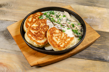 pancakes with meat