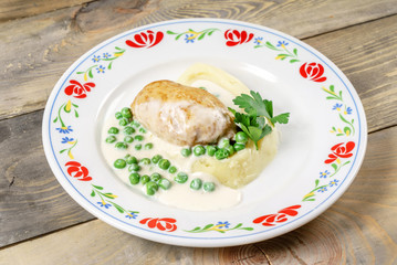 cutlet with mashed potato